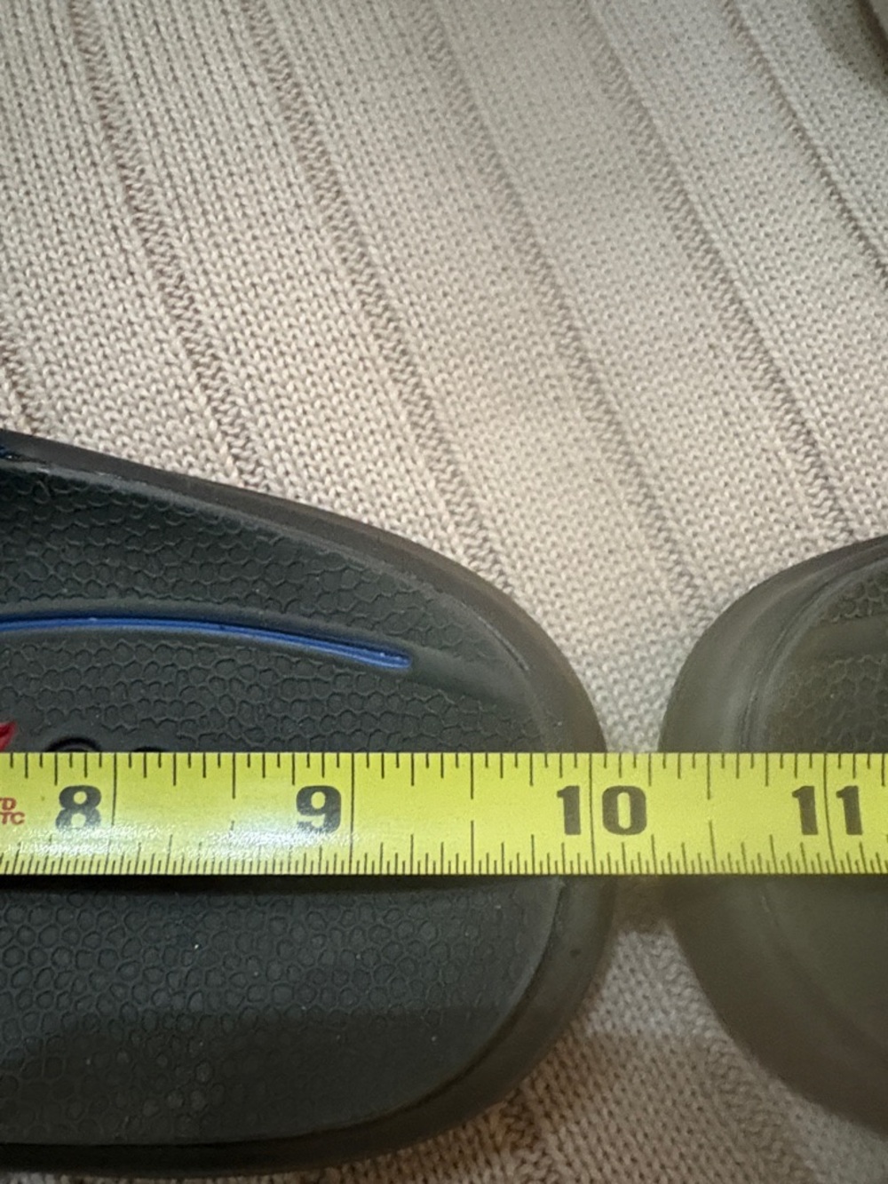 Ecco Blue and Black Cross-Strap Slide Sandals 37 - Picture 8 of 9